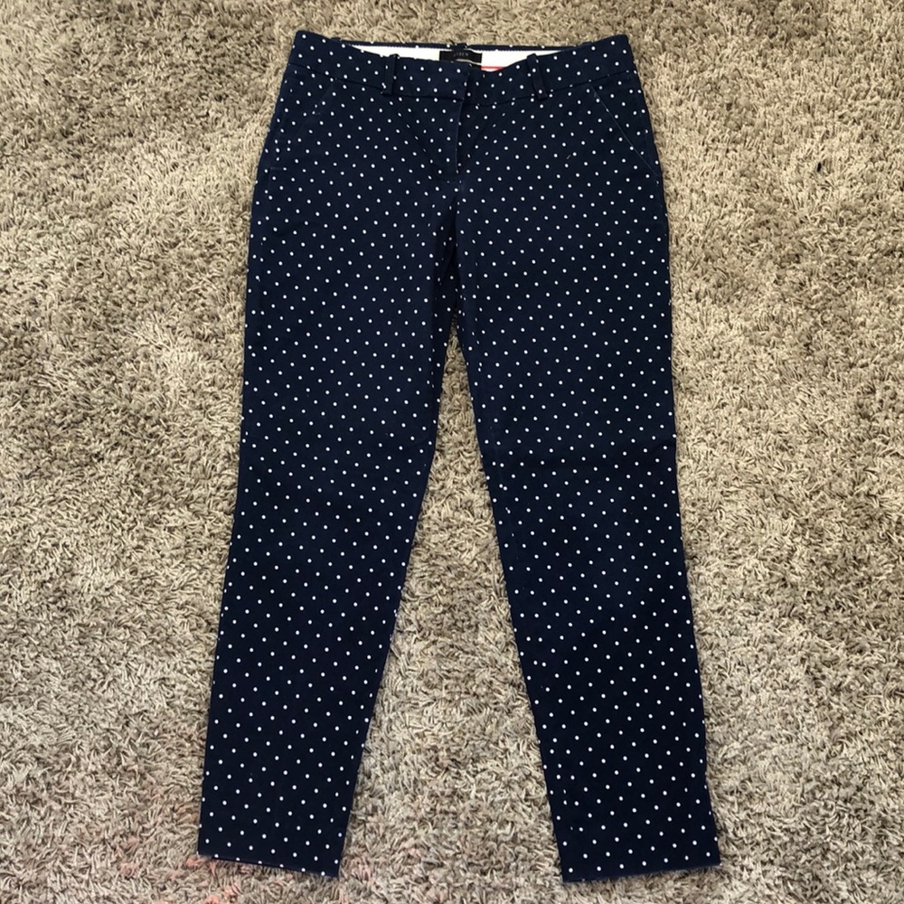 J Crew polka dot cropped pants